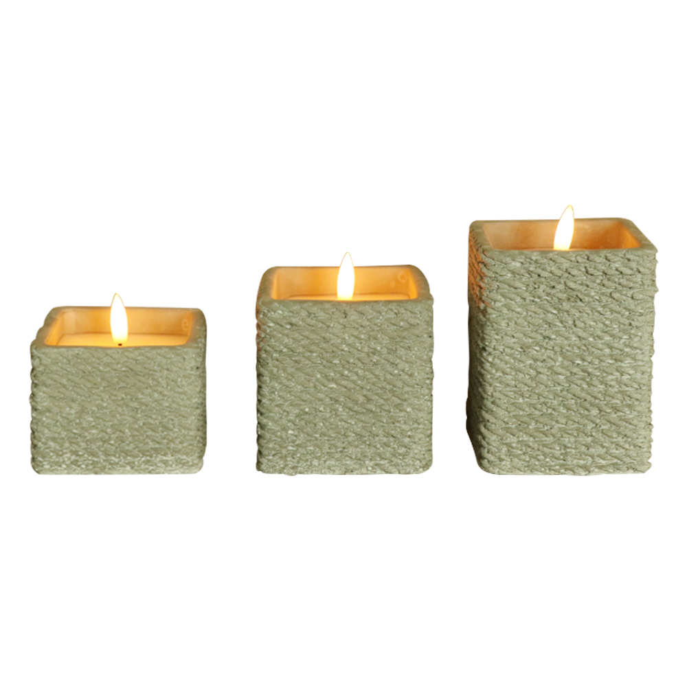 LED 3D WICK FLAIME CANDLE med fjernkontroll for hjemmet dekorasjon