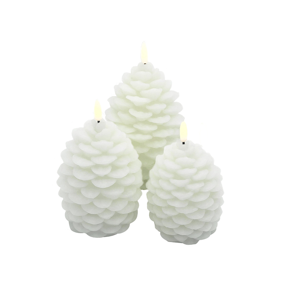 Pine Cone Electronic LED 3D -stearinlys